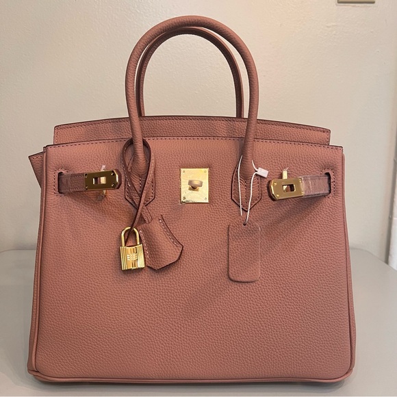 30cm Genuine Togo Leather with Gold Hardware. - Picture 7 of 7